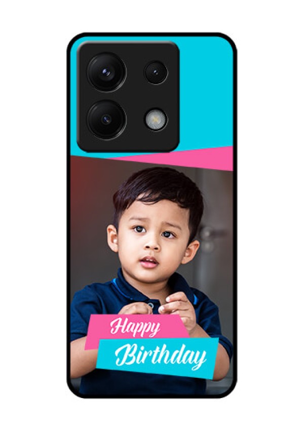 Poco X6 5G Custom Glass Phone Case - Image Holder With 2 Color Design