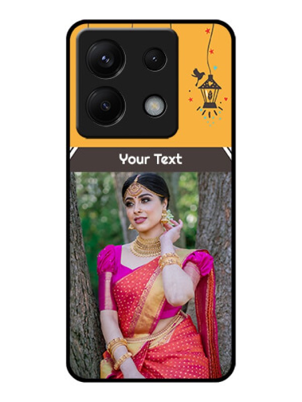 Custom Poco X6 5G Custom Glass Phone Case - With Family Picture And Icons