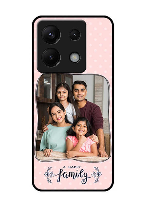 Poco X6 5G Custom Glass Phone Case - Family With Dots Design