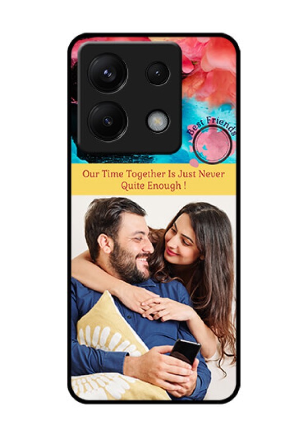 Poco X6 5G Custom Glass Phone Case - Quote With Acrylic Painting Design