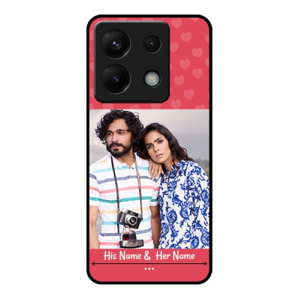 Poco X6 5G Custom Glass Phone Case - Simple Love Design