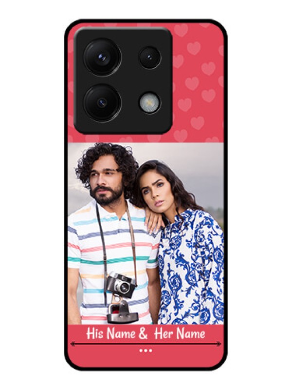 Custom Poco X6 5G Custom Glass Phone Case - Simple Love Design