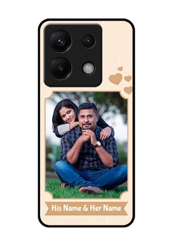 Poco X6 5G Custom Glass Phone Case - With Confetti Love Design