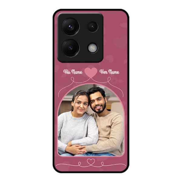 Poco X6 5G Custom Glass Phone Case - Love Floral Design