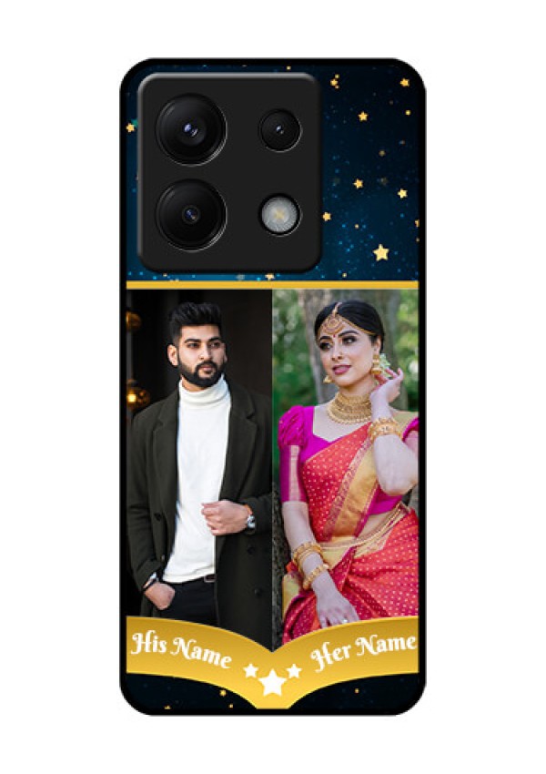 Poco X6 5G Custom Glass Phone Case - Galaxy Stars Backdrop Design