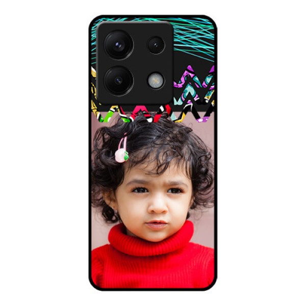 Poco X6 5G Custom Glass Phone Case - Neon Abstract Design
