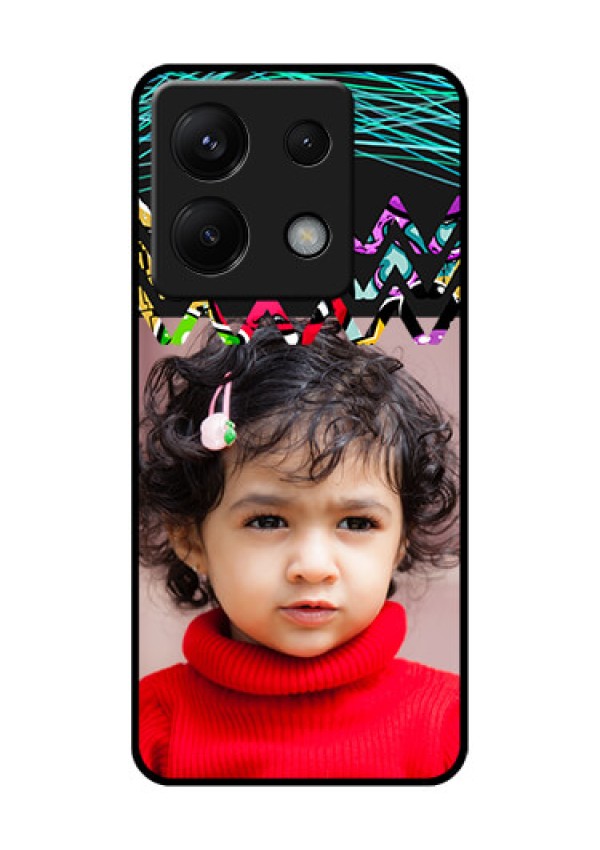 Poco X6 5G Custom Glass Phone Case - Neon Abstract Design