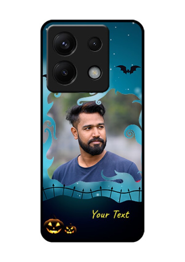 Poco X6 5G Custom Glass Phone Case - Halloween Frame Design