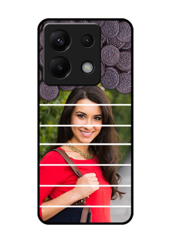 Poco X6 5G Custom Glass Phone Case - With Oreo Biscuit Design