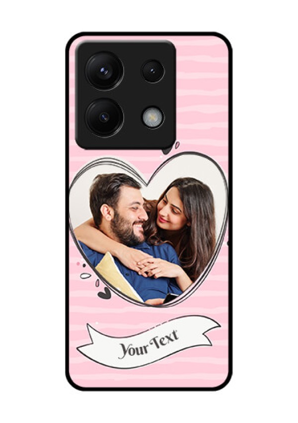 Poco X6 5G Custom Glass Phone Case - Vintage Heart Design