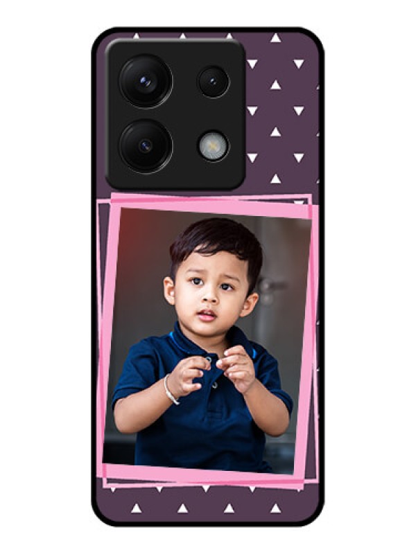 Custom Poco X6 5G Custom Glass Phone Case - Triangle Pattern Dotted Design