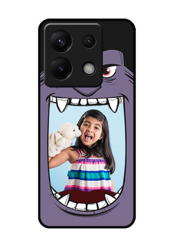 Poco X6 5G Custom Glass Phone Case - Angry Monster Design