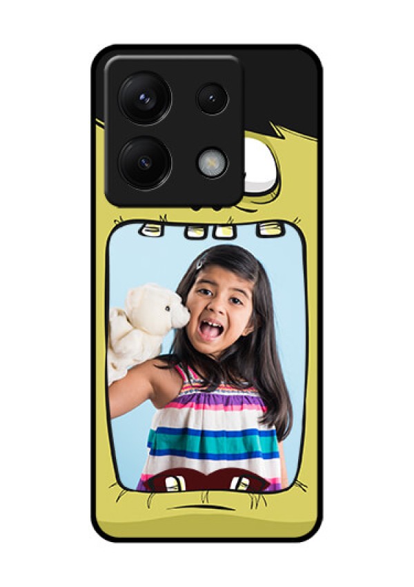 Poco X6 5G Custom Glass Phone Case - Cartoon Monster Back Case Design