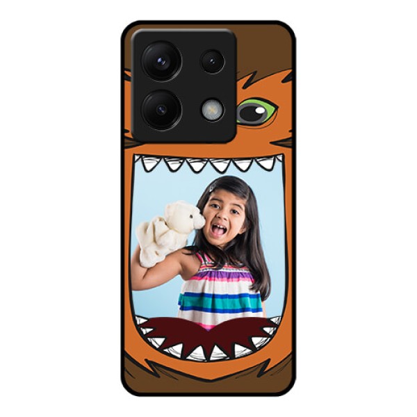 Poco X6 5G Custom Glass Phone Case - Owl Monster Back Case Design Poco X6 5G Custom Glass Phone Case - Owl Monster Back Case Design
