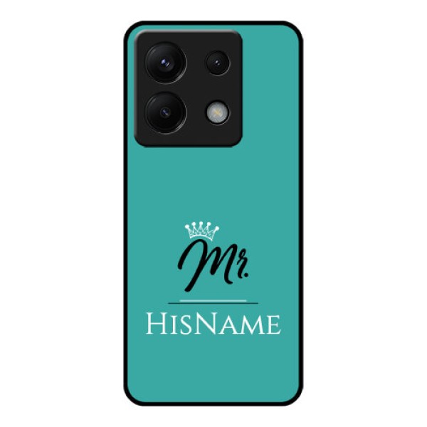 Poco X6 5G Custom Glass Phone Case - Mr With Name Design
