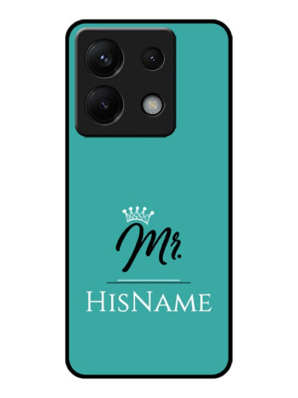 Custom Poco X6 5G Custom Glass Phone Case - Mr With Name Design