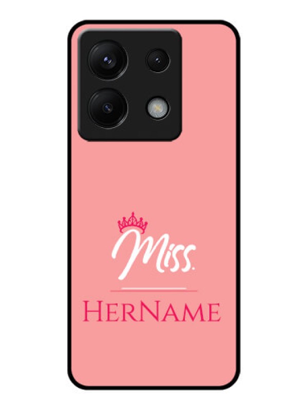 Custom Poco X6 5G Custom Glass Phone Case - Mrs With Name Design