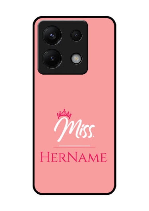 Poco X6 5G Custom Glass Phone Case - Mrs With Name Design