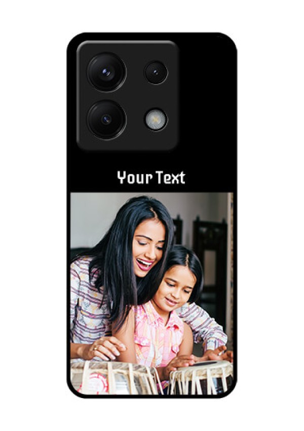 Poco X6 5G Custom Glass Phone Case - Photo With Name Design