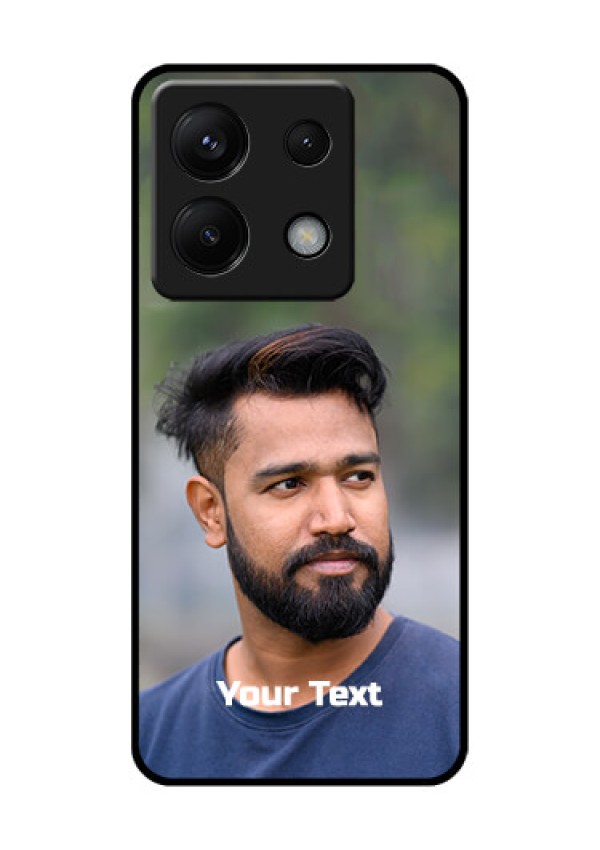Poco X6 5G Custom Glass Phone Case - Photo With Text Design