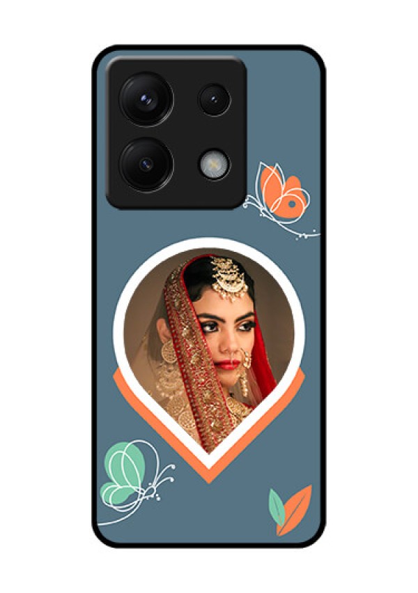 Poco X6 5G Custom Glass Phone Case - Droplet Butterflies Design