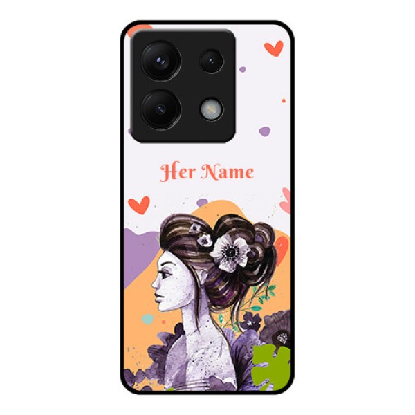 Poco X6 5G Custom Glass Phone Case - Woman And Nature Design