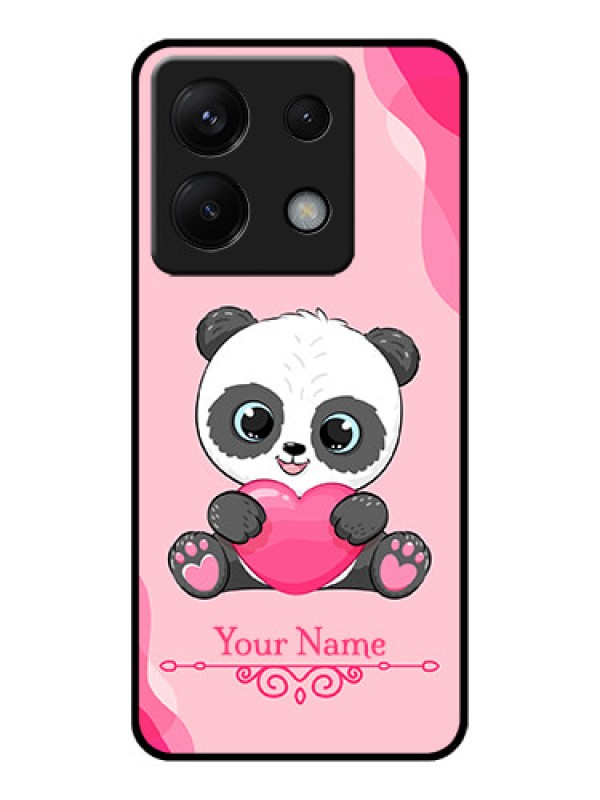 Custom Poco X6 5G Custom Glass Phone Case - Cute Panda Design
