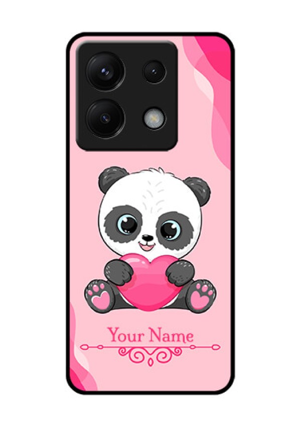 Poco X6 5G Custom Glass Phone Case - Cute Panda Design
