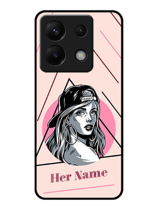 Custom Poco X6 5G Custom Glass Phone Case - Rockstar Girl Design