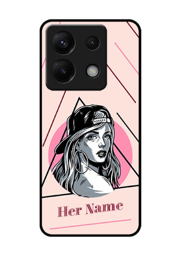 Poco X6 5G Custom Glass Phone Case - Rockstar Girl Design