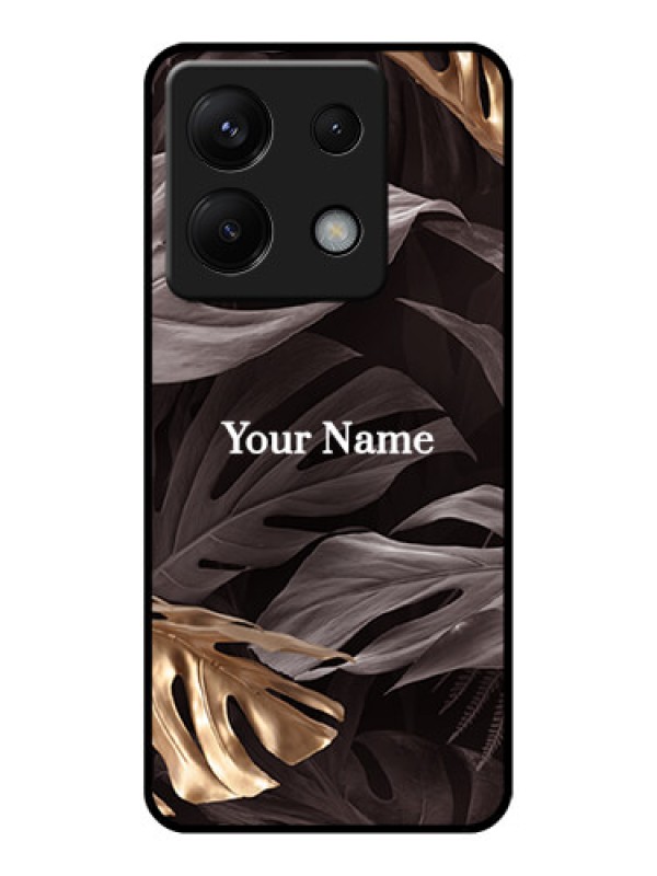 Custom Poco X6 5G Custom Glass Phone Case - Wild Leaves Digital Paint Design
