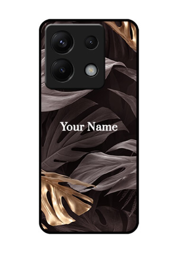 Poco X6 5G Custom Glass Phone Case - Wild Leaves Digital Paint Design