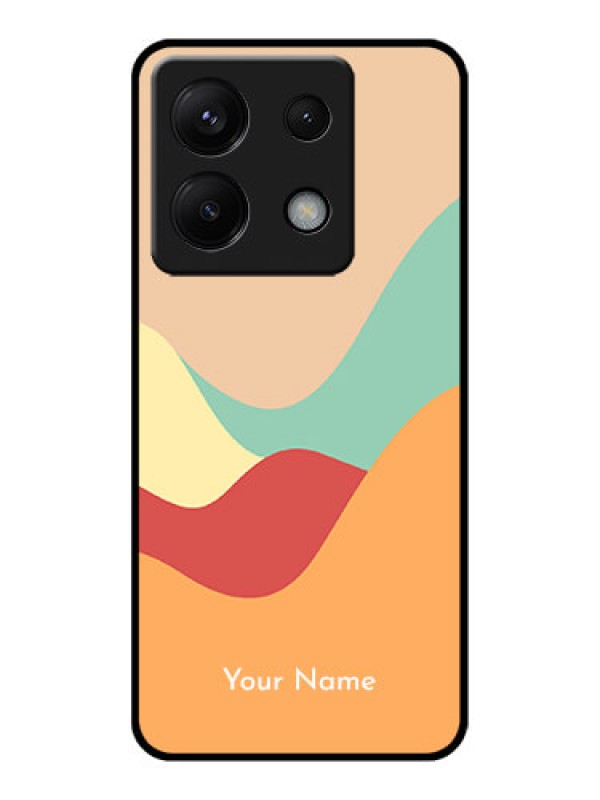 Custom Poco X6 5G Custom Glass Phone Case - Ocean Waves Multi - Colour Design