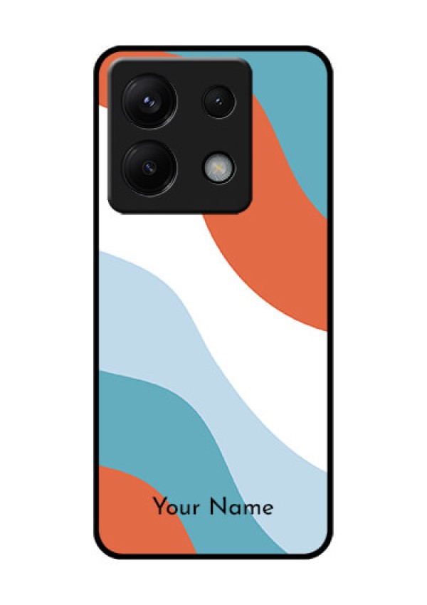 Poco X6 5G Custom Glass Phone Case - Coloured Waves Design