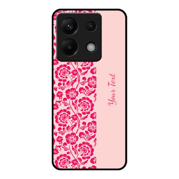 Poco X6 5G Custom Glass Phone Case - Attractive Floral Pattern Design