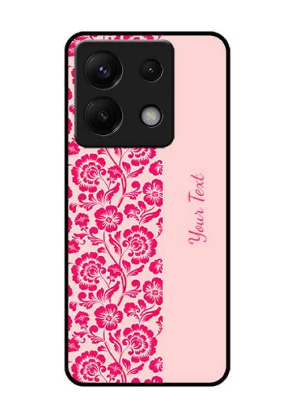 Poco X6 5G Custom Glass Phone Case - Attractive Floral Pattern Design