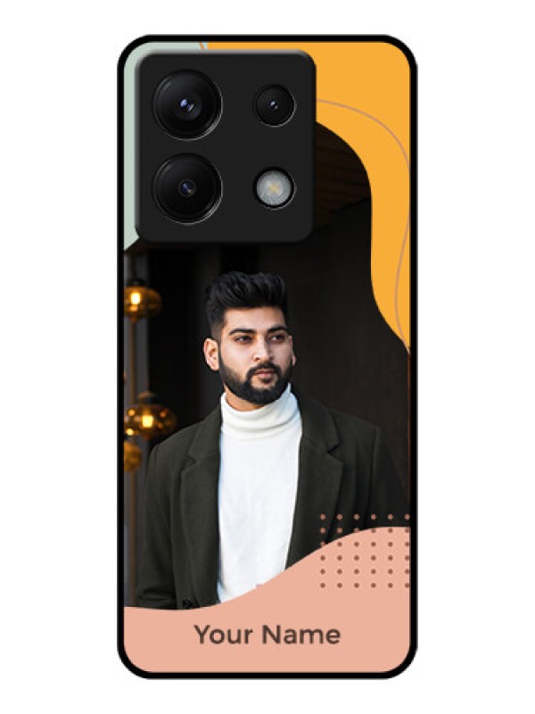 Custom Poco X6 5G Custom Glass Phone Case - Tri - Coloured Overlay Design