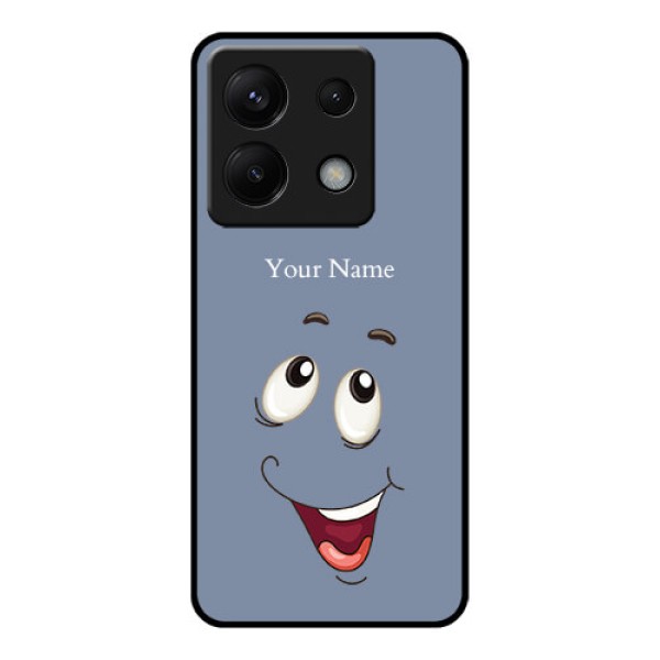 Poco X6 5G Custom Glass Phone Case - Laughing Cartoon Face Design