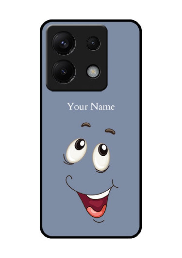 Poco X6 5G Custom Glass Phone Case - Laughing Cartoon Face Design