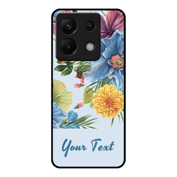 Poco X6 5G Custom Glass Phone Case - Stunning Watercolored Flowers Painting Design Poco X6 5G Custom Glass Phone Case - Stunning Watercolored Flowers Painting Design