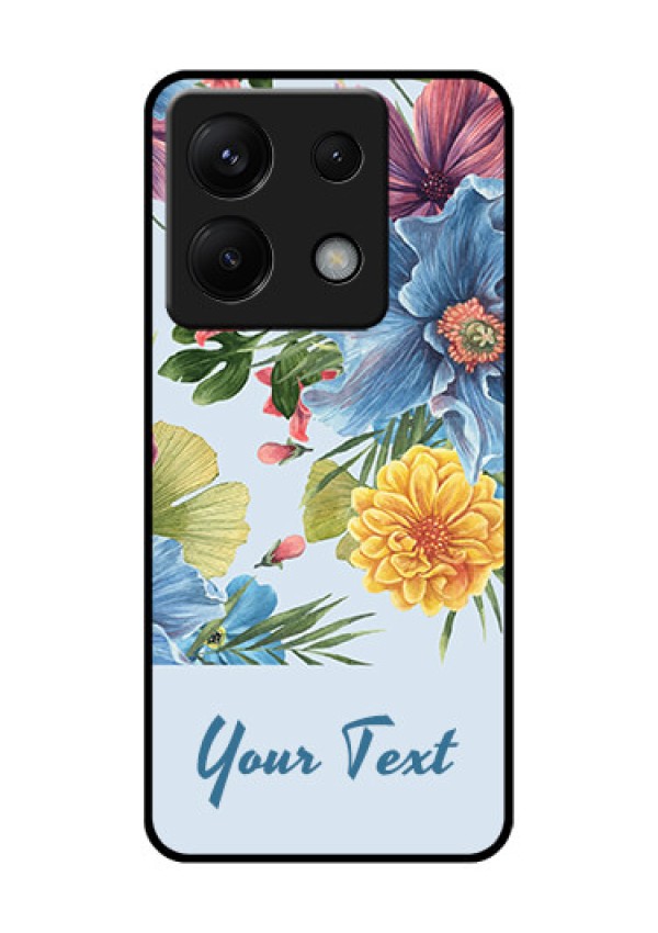 Poco X6 5G Custom Glass Phone Case - Stunning Watercolored Flowers Painting Design