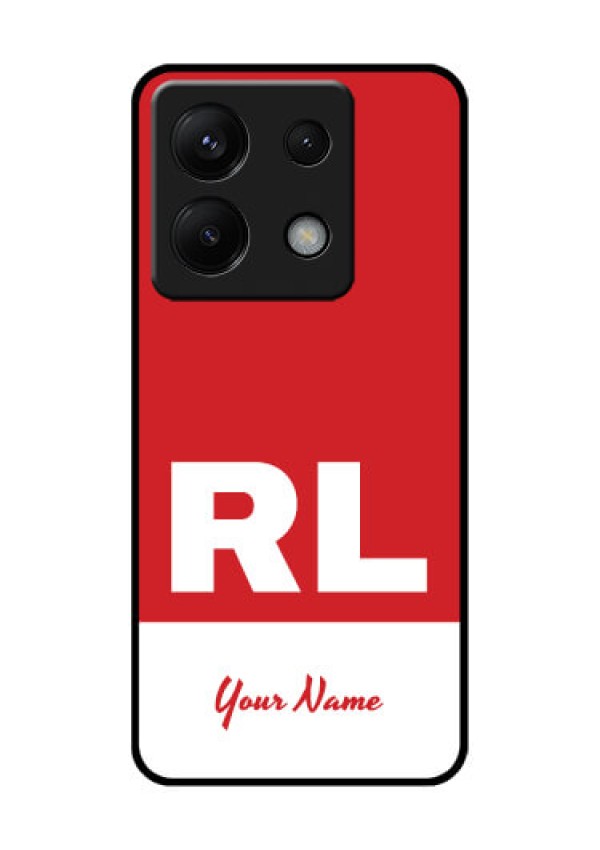 Poco X6 5G Custom Glass Phone Case - Dual Tone Custom Text Design