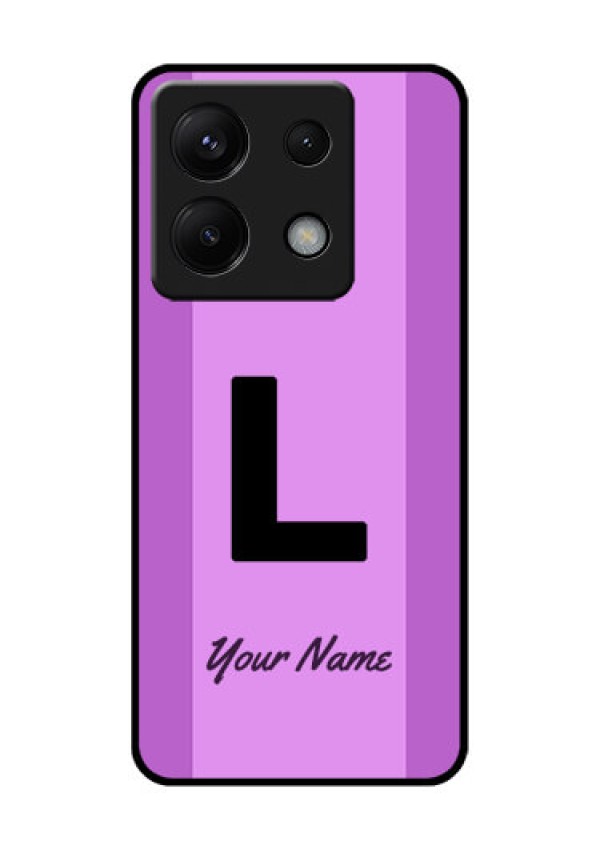 Poco X6 5G Custom Glass Phone Case - Tricolor Custom Text Design