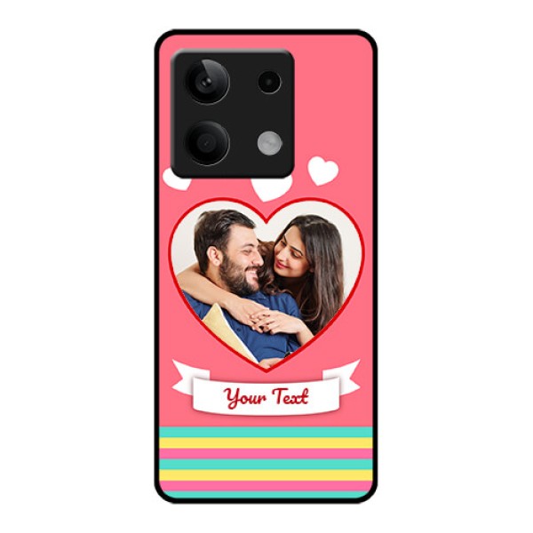 Poco X6 Neo 5G Custom Glass Phone Case - Love Shapes Doodle Design