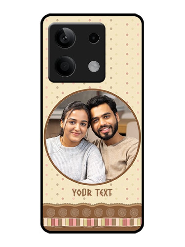 Custom Poco X6 Neo 5G Custom Glass Phone Case - Brown Dotted Mobile Case Design