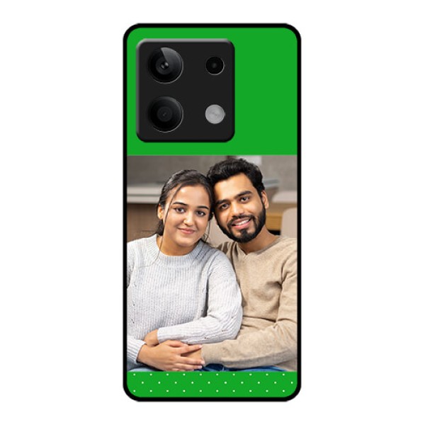 Poco X6 Neo 5G Custom Glass Phone Case - Green Pattern Design