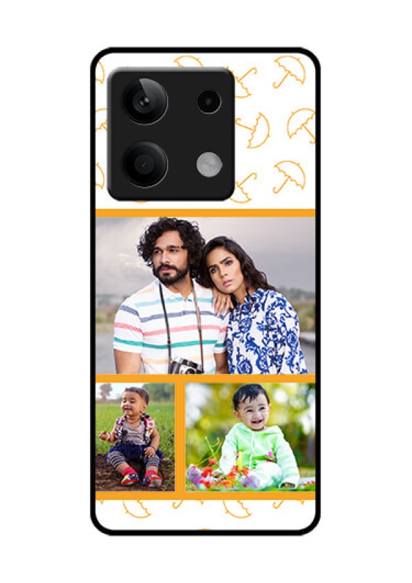 Poco X6 Neo 5G Custom Glass Phone Case - Yellow Pattern Design