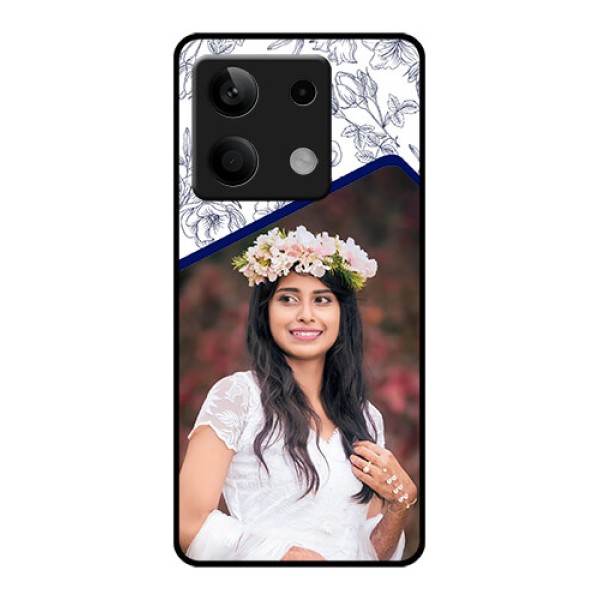 Poco X6 Neo 5G Custom Glass Phone Case - Classy Floral Design