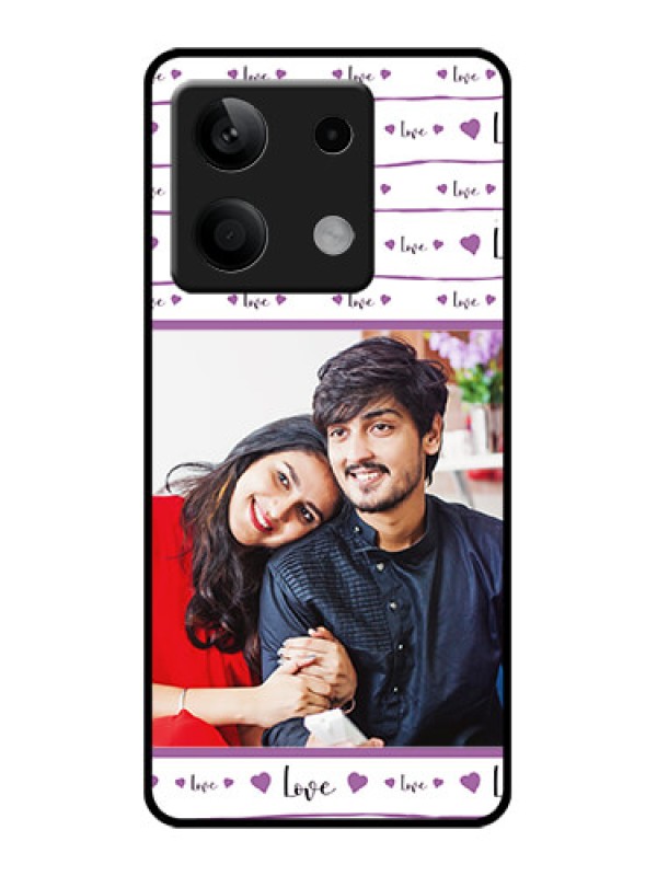 Custom Poco X6 Neo 5G Custom Glass Phone Case - Couples Heart Design