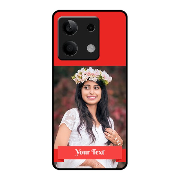 Poco X6 Neo 5G Custom Glass Phone Case - Simple Red Color Design